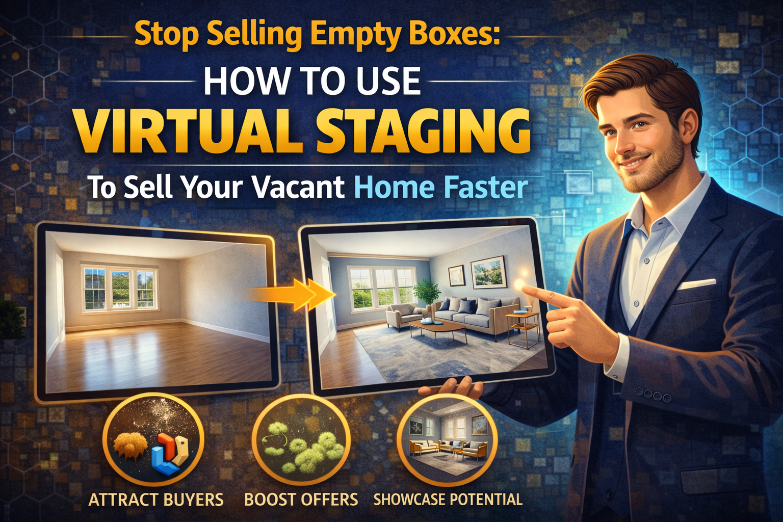 Stop Selling Empty Boxes: How to Use Virtual Staging to Sell Your Vacant Home Faster